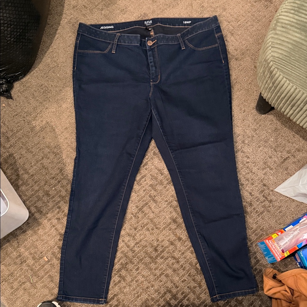 a.n.a Dark Blue Women's Jeggings - Stretch Denim